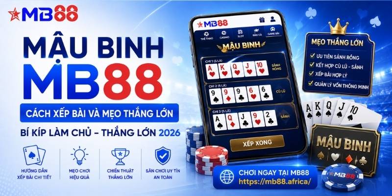 Hướng dẫn chơi mậu binh mb88: Cách xếp bài và mẹo thắng lớn 2026