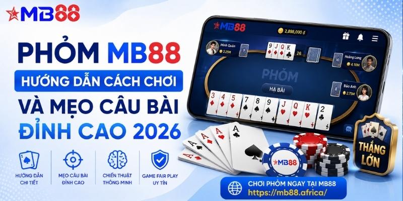Phỏm mb88: Hướng dẫn cách chơi và mẹo câu bài đỉnh cao 2026